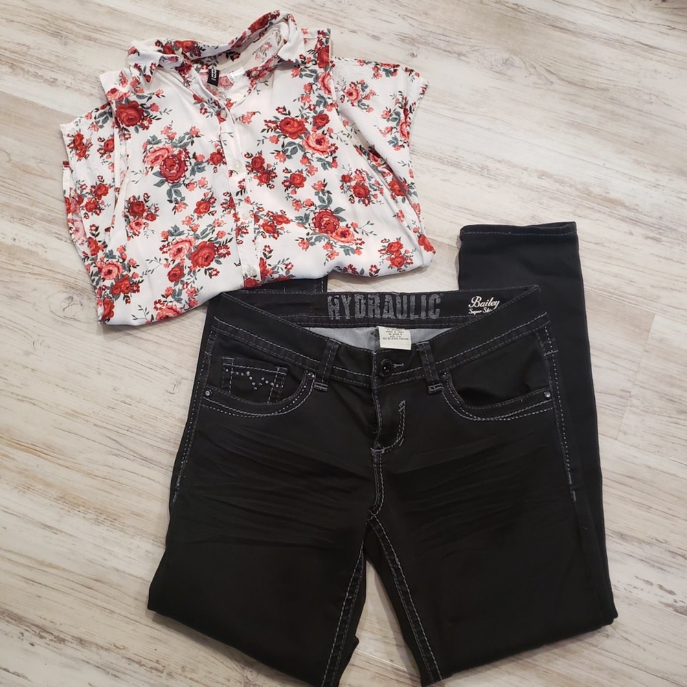 Hydraulic Super Skinny Black Jeans